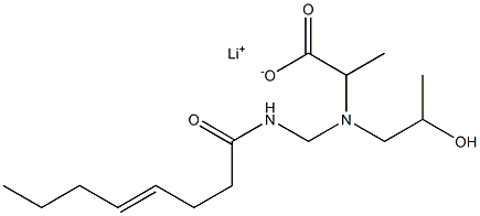 2-[N-(2-Hydroxypropyl)-N-(4-octenoylaminomethyl)amino]propionic acid lithium salt Struktur