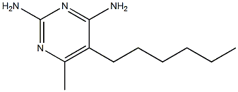 5-Hexyl-6-methylpyrimidine-2,4-diamine Struktur