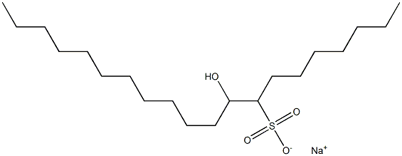 9-Hydroxyicosane-8-sulfonic acid sodium salt Struktur