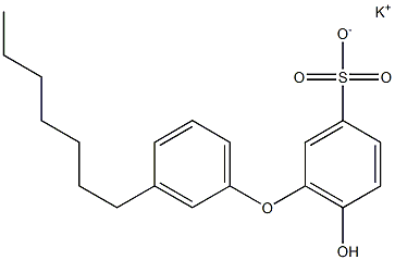 6-Hydroxy-3'-heptyl[oxybisbenzene]-3-sulfonic acid potassium salt Struktur