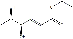 (2E,4R,5R)-4,5-Dihydroxy-2-hexenoic acid ethyl ester Struktur