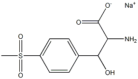 2-Amino-3-hydroxy-3-[4-(methylsulfonyl)phenyl]propionic acid sodium salt Struktur