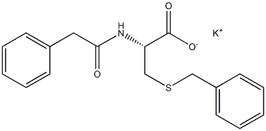 3-(Benzylthio)-N-(phenylacetyl)-L-alanine potassium salt Struktur