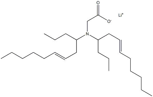 N,N-Di(6-dodecen-4-yl)aminoacetic acid lithium salt Struktur