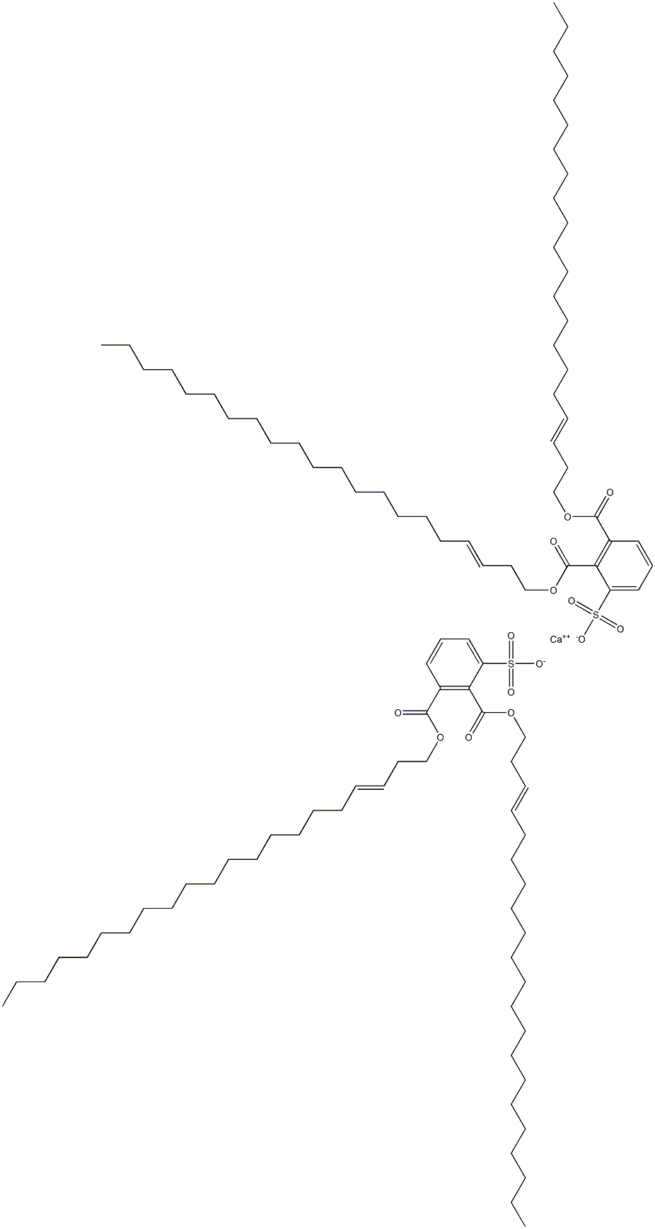 Bis[2,3-di(3-henicosenyloxycarbonyl)benzenesulfonic acid]calcium salt Struktur