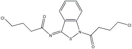 1-(4-Chlorobutyryl)-3(1H)-(4-chlorobutyryl)imino-2,1-benzisothiazole Struktur