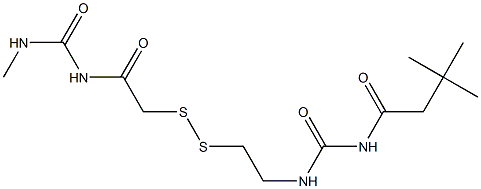 1-(3,3-Dimethylbutyryl)-3-[2-[[(3-methylureido)carbonylmethyl]dithio]ethyl]urea Struktur