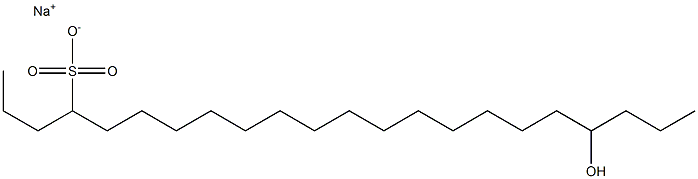 19-Hydroxydocosane-4-sulfonic acid sodium salt Struktur