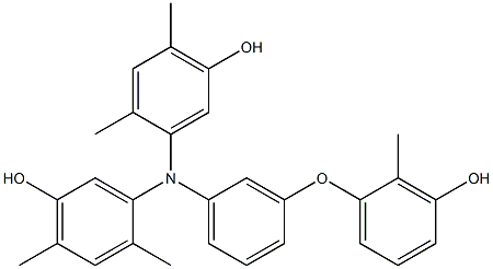 N,N-Bis(5-hydroxy-2,4-dimethylphenyl)-3-(3-hydroxy-2-methylphenoxy)benzenamine Struktur