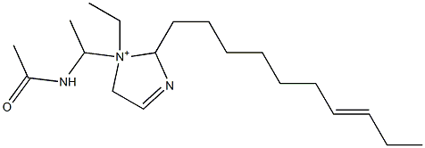 1-[1-(Acetylamino)ethyl]-2-(7-decenyl)-1-ethyl-3-imidazoline-1-ium Struktur