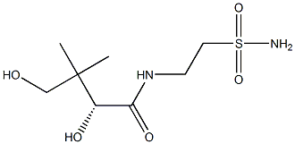 [R,(+)]-2,4-Dihydroxy-3,3-dimethyl-N-(2-sulfamoylethyl)butyramide Struktur