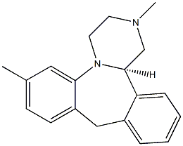 (14bR)-1,2,3,4,10,14b-Hexahydro-2,7-dimethyldibenzo[c,f]pyrazino[1,2-a]azepine Struktur