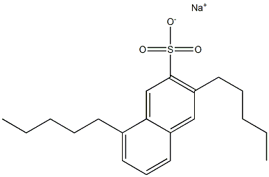 3,8-Dipentyl-2-naphthalenesulfonic acid sodium salt Struktur