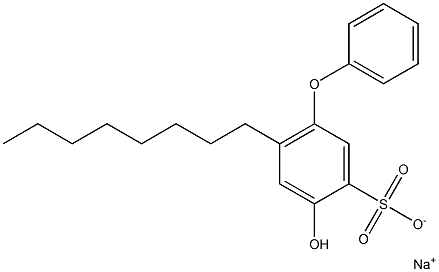 4-Hydroxy-6-octyl[oxybisbenzene]-3-sulfonic acid sodium salt Struktur