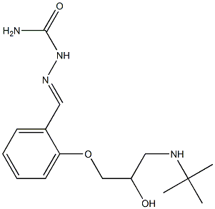 1-[2-[2-Hydroxy-3-(tert-butylamino)propoxy]benzylidene]semicarbazide Struktur