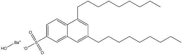 5,7-Dinonyl-2-naphthalenesulfonic acid hydroxybarium salt Struktur