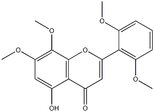 5-Hydroxy-2',6',7,8-tetramethoxyflavone Struktur