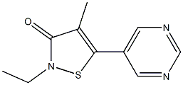 4-Methyl-5-(pyrimidin-5-yl)-2-ethylisothiazol-3(2H)-one Struktur