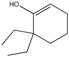 6,6-Diethyl-1-cyclohexen-1-ol Struktur