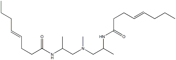 N,N'-[Methyliminobis(1-methyl-2,1-ethanediyl)]bis(4-octenamide) Struktur