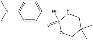 2-[(4-Dimethylaminophenyl)amino]-5,5-dimethyltetrahydro-2H-1,3,2-oxazaphosphorine 2-oxide Struktur