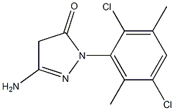 3-Amino-1-(2,5-dichloro-3,6-dimethylphenyl)-5(4H)-pyrazolone Struktur