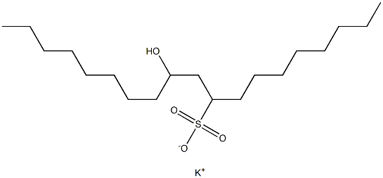 11-Hydroxynonadecane-9-sulfonic acid potassium salt Struktur