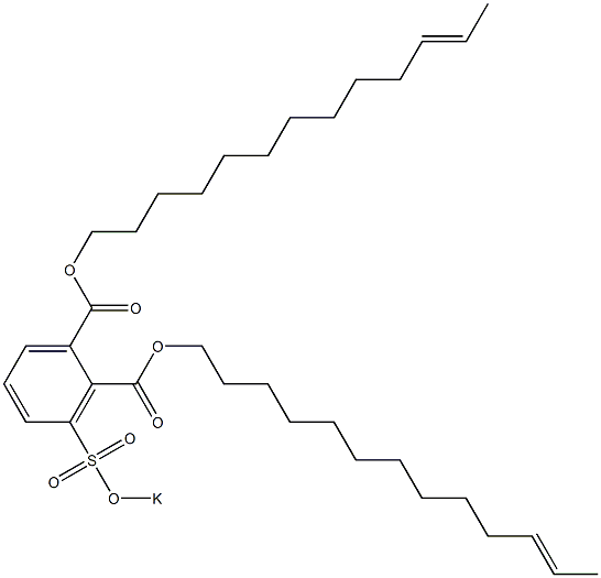 3-(Potassiosulfo)phthalic acid di(11-tridecenyl) ester Struktur