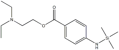 p-[(Trimethylsilyl)amino]benzoic acid 2-(diethylamino)ethyl ester Struktur