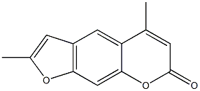 2,5-Dimethyl-7H-furo[3,2-g][1]benzopyran-7-one Struktur