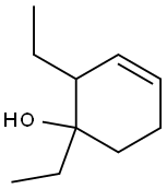 1,2-Diethyl-3-cyclohexen-1-ol Struktur