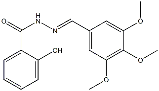 1-(3,4,5-Trimethoxybenzylidene)-2-(2-hydroxybenzoyl)hydrazine Struktur