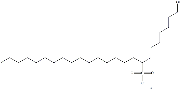 1-Hydroxytetracosane-8-sulfonic acid potassium salt Struktur