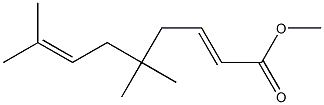 (E)-5,5,8-Trimethyl-2,7-nonadienoic acid methyl ester Struktur