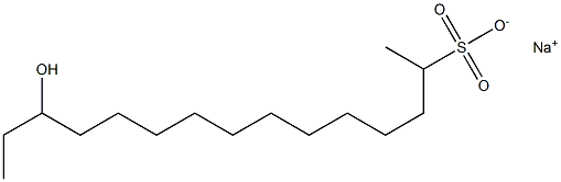 13-Hydroxypentadecane-2-sulfonic acid sodium salt Struktur