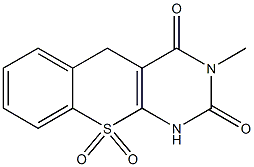 3-Methyl-2,4-dioxo-1,2,3,4-tetrahydro-5H-[1]benzothiopyrano[2,3-d]pyrimidine 10,10-dioxide Struktur