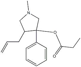 4-Allyl-1-methyl-3-phenylpyrrolidin-3-ol propionate Struktur