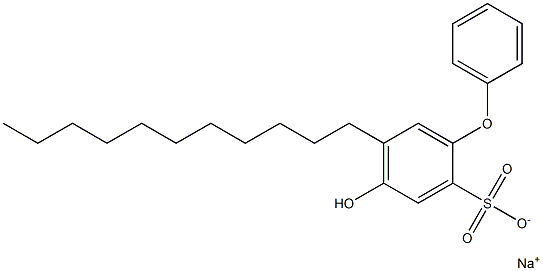 4-Hydroxy-5-undecyl[oxybisbenzene]-2-sulfonic acid sodium salt Struktur