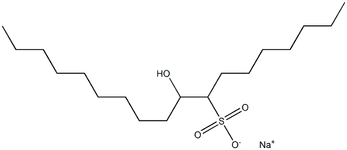 9-Hydroxyoctadecane-8-sulfonic acid sodium salt Struktur