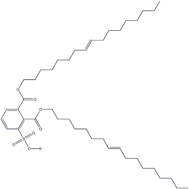 3-(Potassiosulfo)phthalic acid di(8-heptadecenyl) ester Struktur