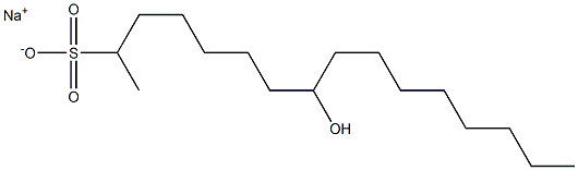 8-Hydroxyhexadecane-2-sulfonic acid sodium salt Struktur