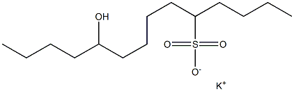 10-Hydroxytetradecane-5-sulfonic acid potassium salt Struktur