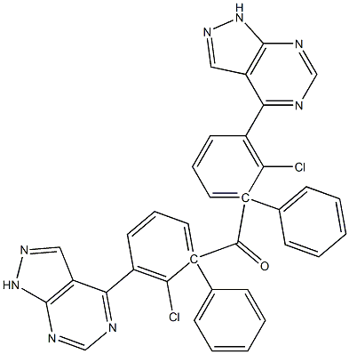 1-Phenyl-1H-pyrazolo[3,4-d]pyrimidin-4-yl(2-chlorophenyl) ketone Struktur