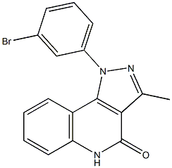 1-(3-Bromophenyl)-3-methyl-1H-pyrazolo[4,3-c]quinolin-4(5H)-one Struktur