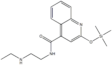 2-Trimethylsilyloxy-N-[2-(ethylamino)ethyl]-4-quinolinecarboxamide Struktur