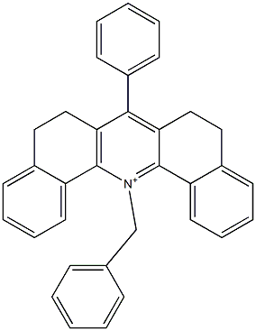 5,6,8,9-Tetrahydro-7-phenyl-14-benzyldibenz[c,h]acridin-14-ium Struktur