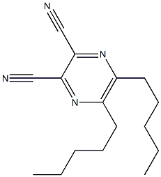 5,6-Dipentylpyrazine-2,3-dicarbonitrile Struktur