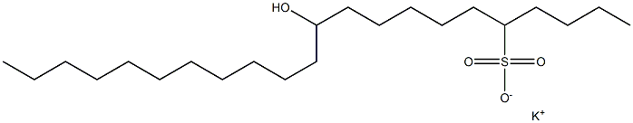 11-Hydroxydocosane-5-sulfonic acid potassium salt Struktur