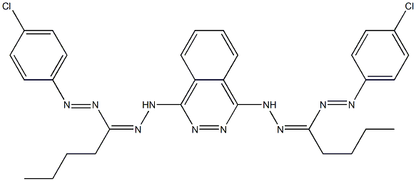 1,4-Bis[2-[1-[(4-chlorophenyl)azo]pentylidene]hydrazino]phthalazine Struktur