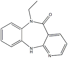 6,11-Dihydro-6-ethyl-5H-pyrido[2,3-b][1,5]benzodiazepin-5-one Struktur